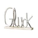 Skulptur Holz/Metall "Glück" H 29 cm