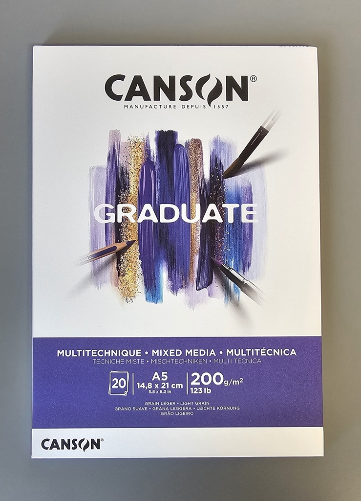 Studienblock Canson Mixed Media A5 20 Blatt