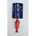 Wanduhr "Fischdose" mit Fischpendel