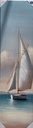 Org. Leinwandbild "Segelschiff I" 35x135 cm