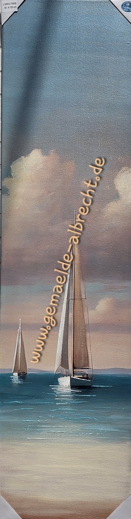 Org. Leinwandbild "Segelschiff II" 35x135 cm