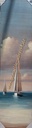 Org. Leinwandbild "Segelschiff II" 35x135 cm