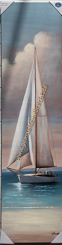 Org. Leinwandbild "Segelschiff III" 35x135 cm