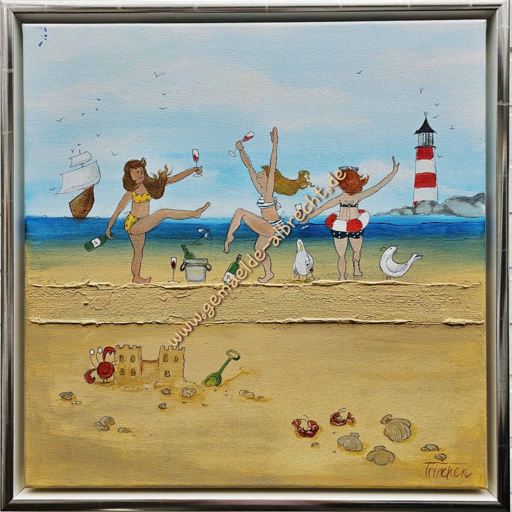 Original "Weiber" 50 x 50 cm gerahmt