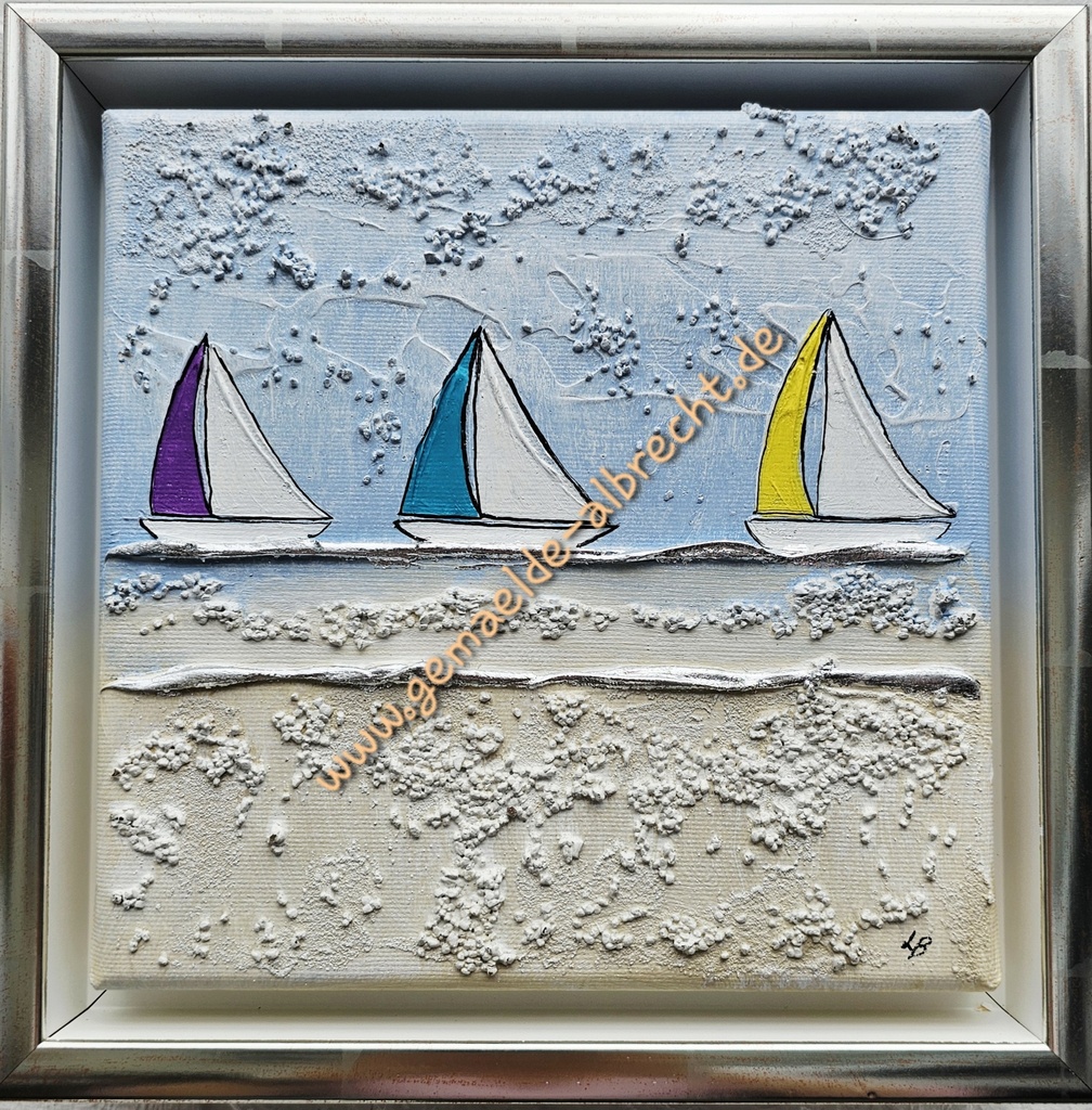 Orig. Lea Bach "Albrecht Bötchen" 20 x 20 cm gerahmt