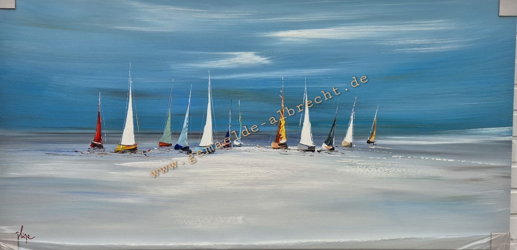 Orig. Leinwandbild "Gestrandet" 60 x 120