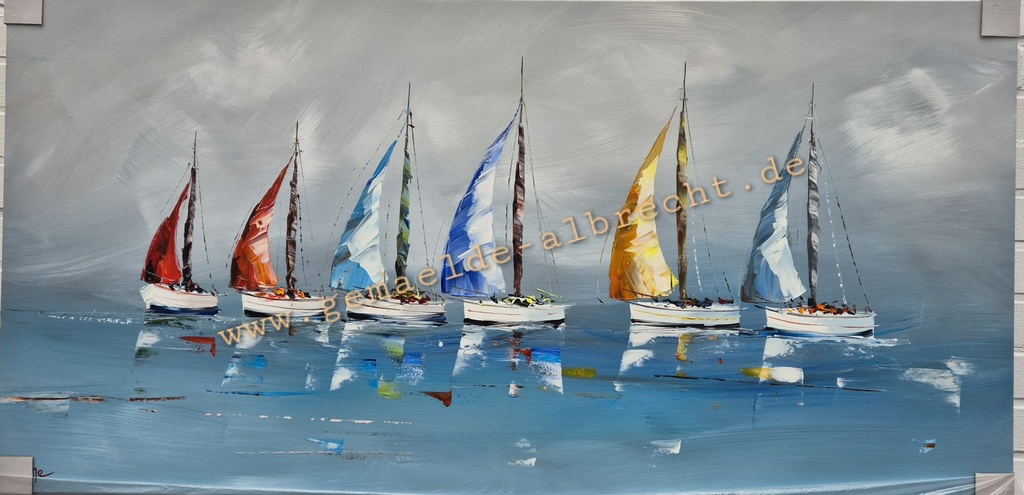 Orig. Leinwandbild "Segler" 60 x 120