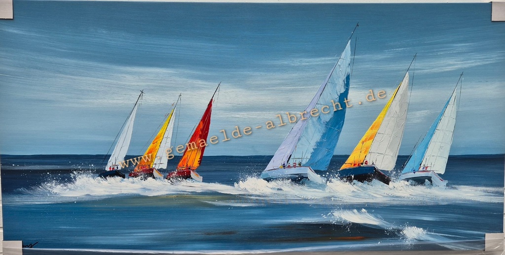 Orig. Leinwandbild "Segler" 60 x 120