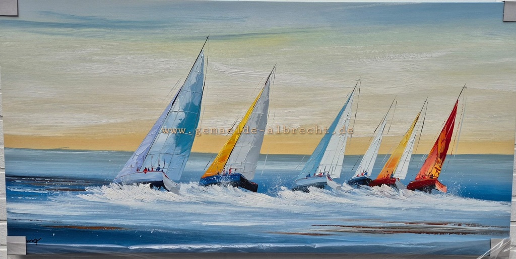 Orig. Leinwandbild "Segler" 60 x 120