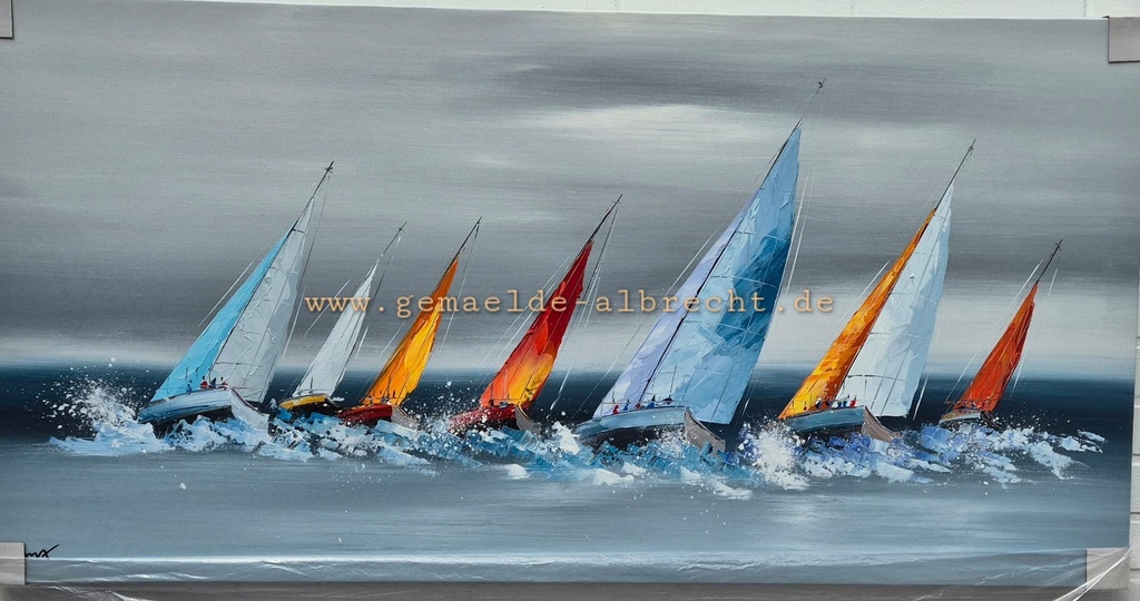 Orig. Leinwandbild "Segler" 60 x 120