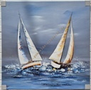 Orig. Leinwandbild "Segler" 80 x 80