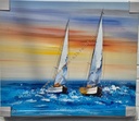 Orig. Leinwandbild "Segler" 50 x 60