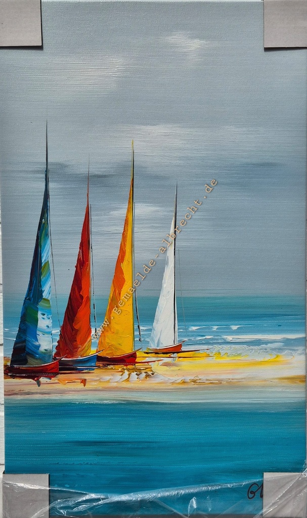 Orig. Leinwandbild "Segler" 30 x 50