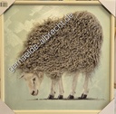 Leinwandbild 3D "Schaf mit Fell" 60x60cm