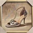 Leinwandbild 3D "Schuh" silber 40x40cm