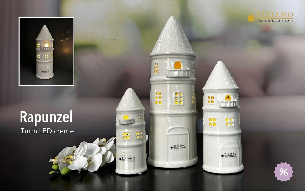 LED Skulptur Turm H 30 cm