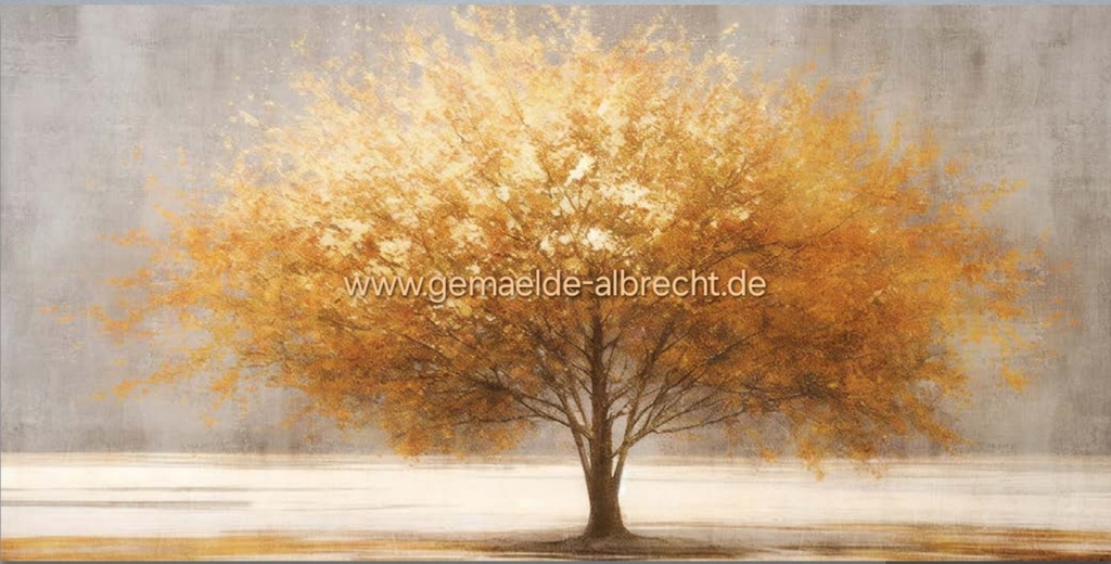Leinwandbild "Goldener Baum" 140x70cm
