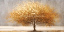 Leinwandbild "Goldener Baum" 140x70cm