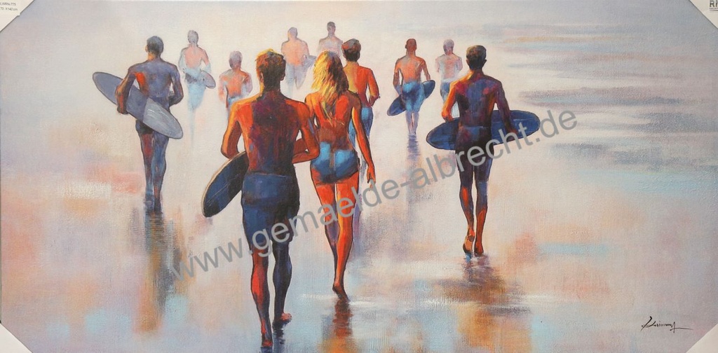 Leinwandbild "Surfer" 140x70cm