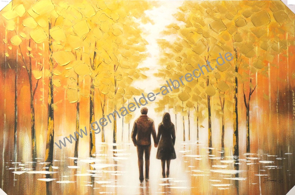 Leinwandbild "Paar im Park" 100x150cm