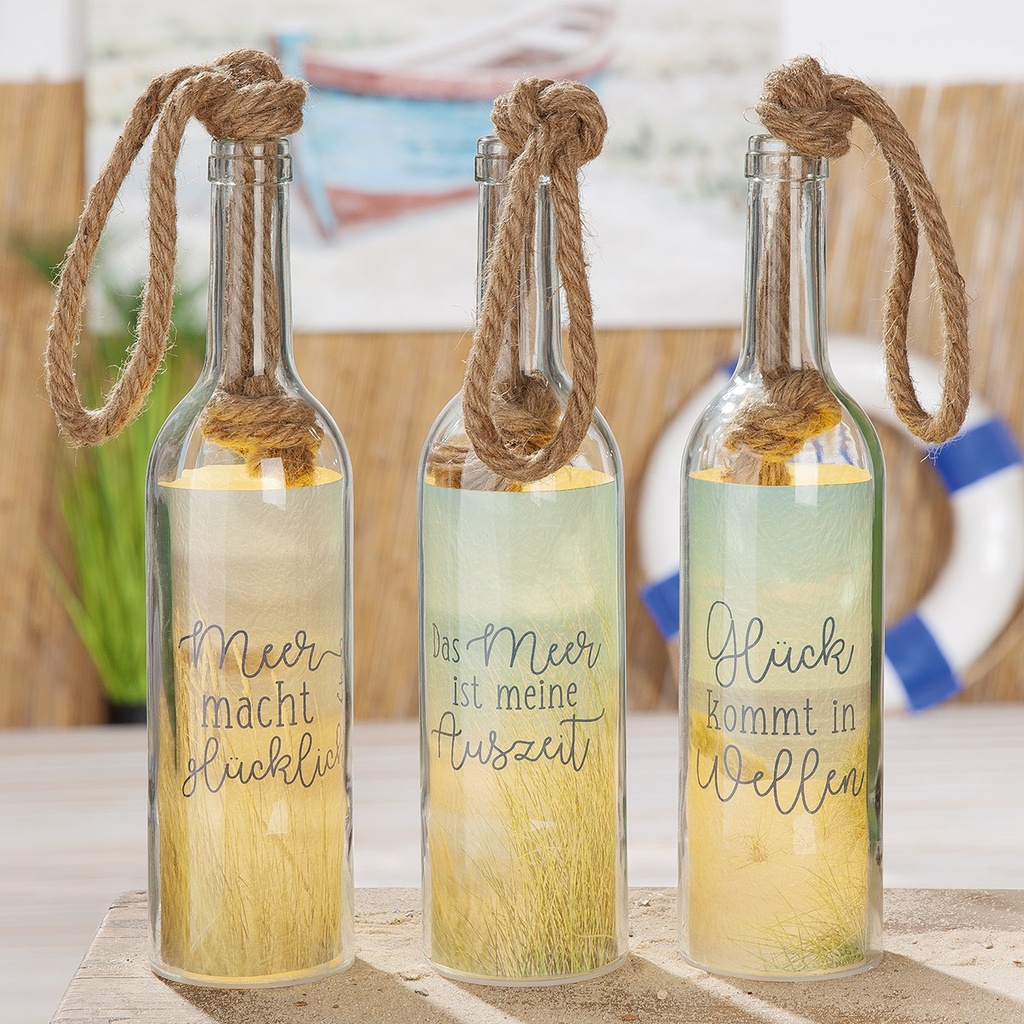 LED Flasche Flaschenpost "Meer"