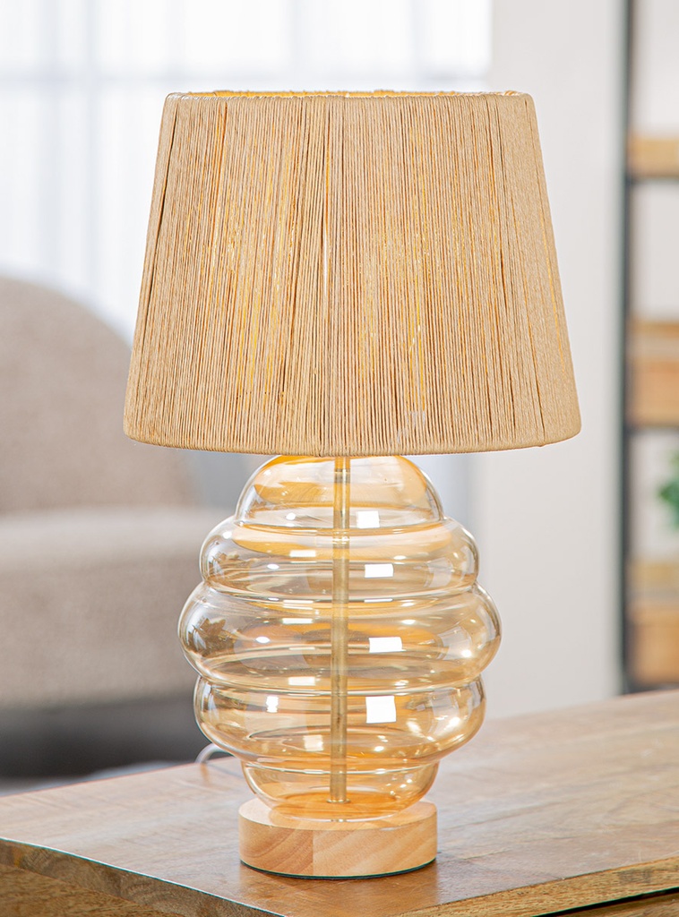 Tischlampe "Colmena" Glas H 42,5 cm