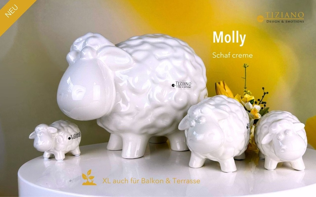 Skulptur Schaf "Molly" H 9 cm