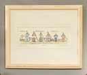 Orig. Radierung "Badeleben" PP 24 x 30 cm