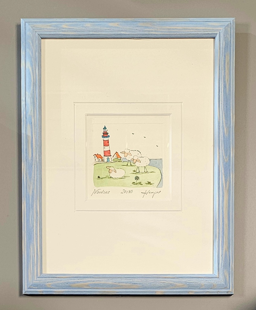 Orig. Radierung "Nordsee" PP 18 x 24 cm