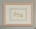 Orig. Radierung "Zelten am Meer" PP 18 x 24 cm