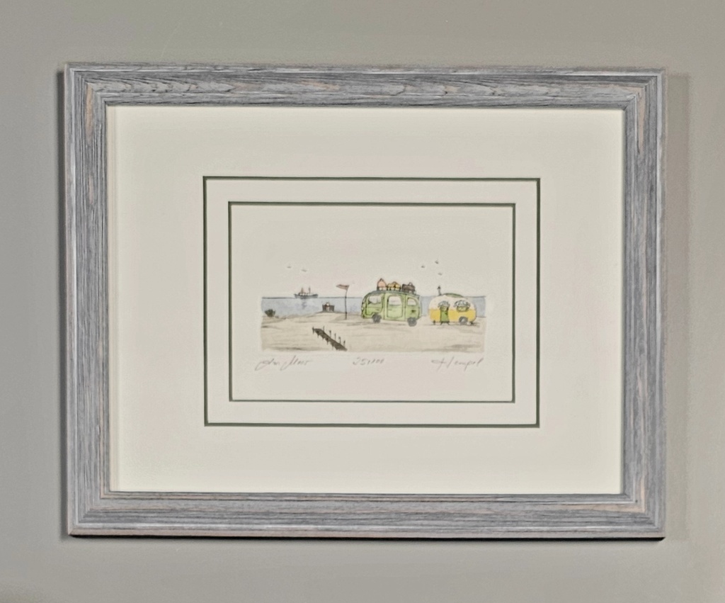 Orig. Radierung "Am Meer" PP 18 x 24 cm