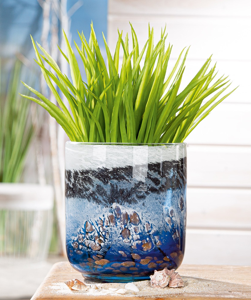 GlasArt Dekovase  "Oceano" H 18,5 cm