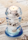 Dreamlight Glas Teelichthalter "Nautico Ocean" H 12 cm