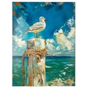 Metall Bild "Coast Bird"  75 x 100 cm