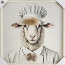 Original Leinwandbild "Schaf" 60 x 60 cm