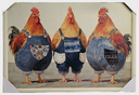 Bild mit Rahmen 3D "Hühner" 50 x 70 cm