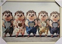 Bild mit Rahmen 3D "Igel" 50 x 70 cm