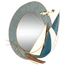 Wanddeko Spiegel/Metall "Segelboot" H 66 cm