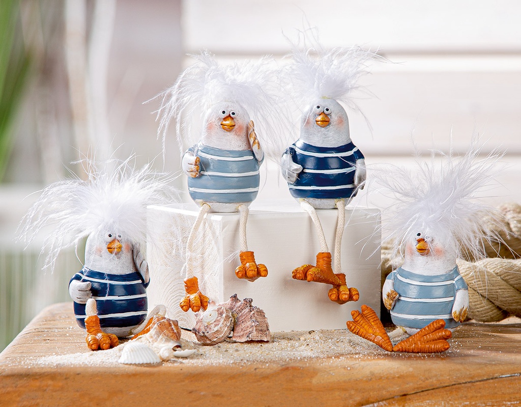 Skulptur/Kantensitzer Vogel "Frank" H 13 cm