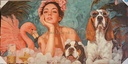 Orig. Leinwandbild "Tierisch Gut"  60 x 120 cm