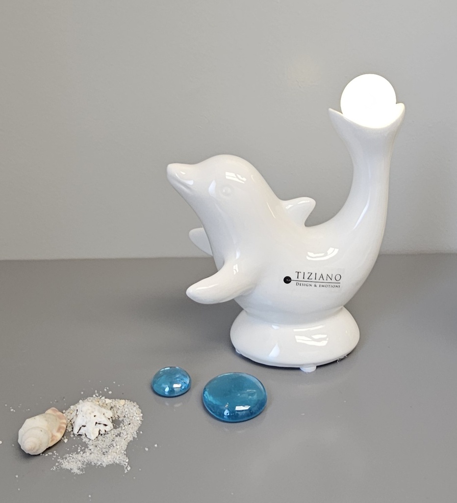 LED Skulptur Delfin "Sandy" H 12 cm