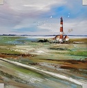 Orig. Acrylgemälde "Westerhever" 80 x 80 cm