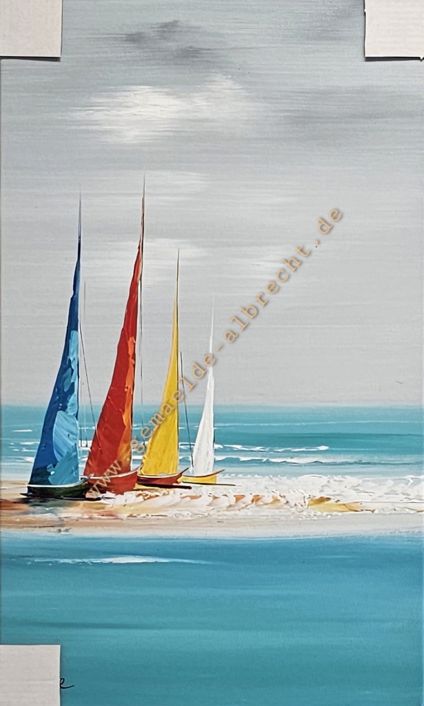 Orig. Acrylgemälde "Segler" 30 x 50 cm