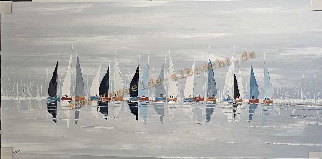Orig. Acrylgemälde "Segelturn" 60 x 120 cm