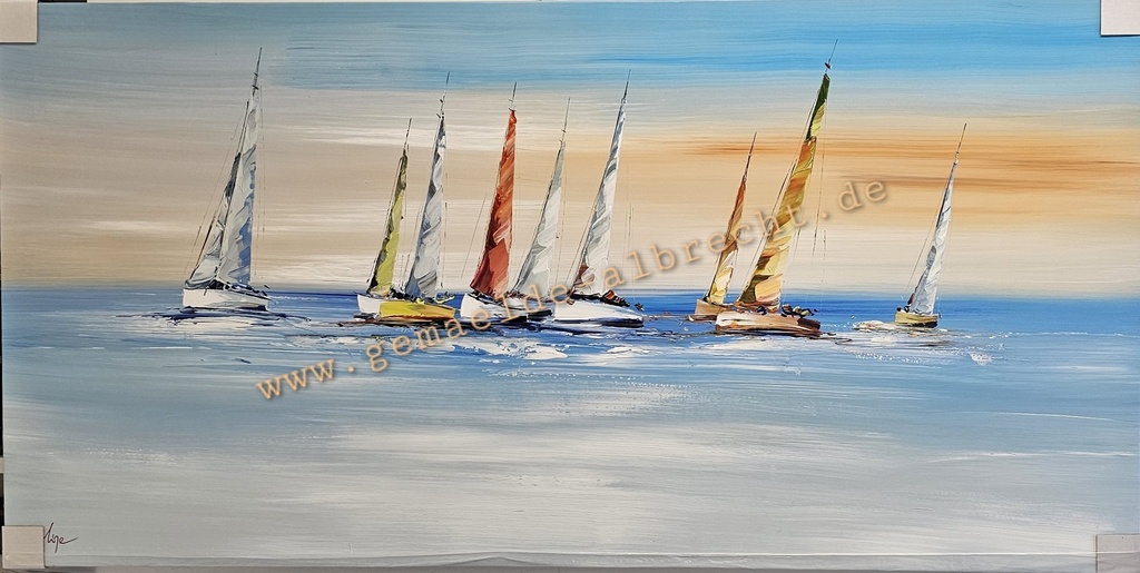 Orig. Acrylgemälde "Segler" 60 x 120 cm