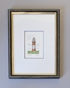 Orig. Radierung "Leuchtturm Borkum" 13 x 18 cm