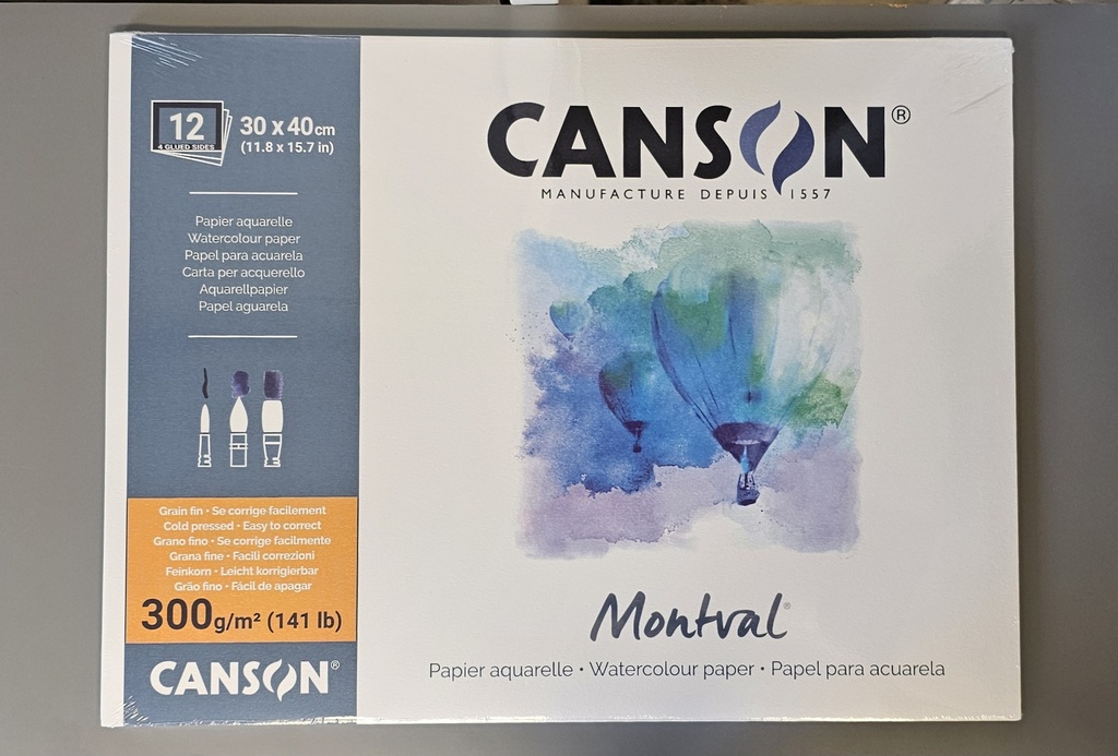 Canson Montval Aquarell Papier Block 30 x 40 cm