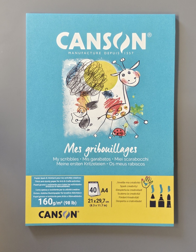 Canson Kritzeleien Papier A4 Block 40 Blatt