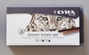 LYRA Hart-Pastellkreiden Brauntöne Etui 12 Stk.