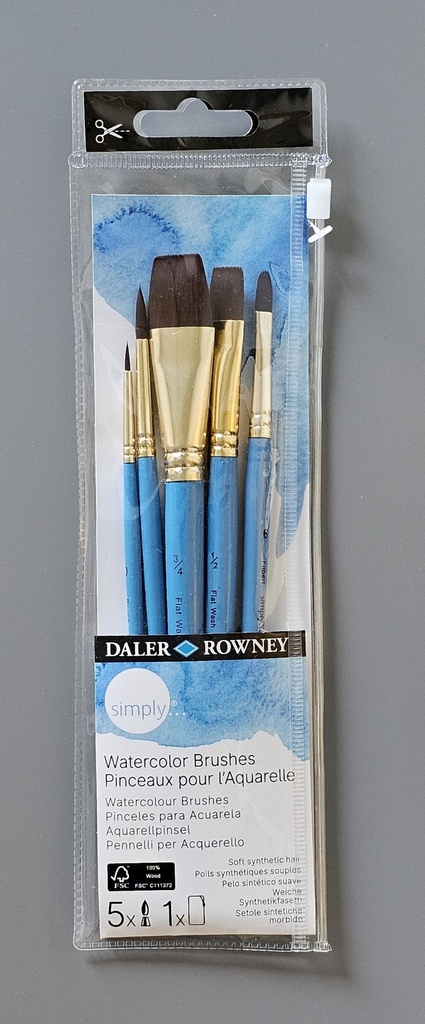 Daler Rowney Simply Aquarell Pinsel 3 Stk Etui